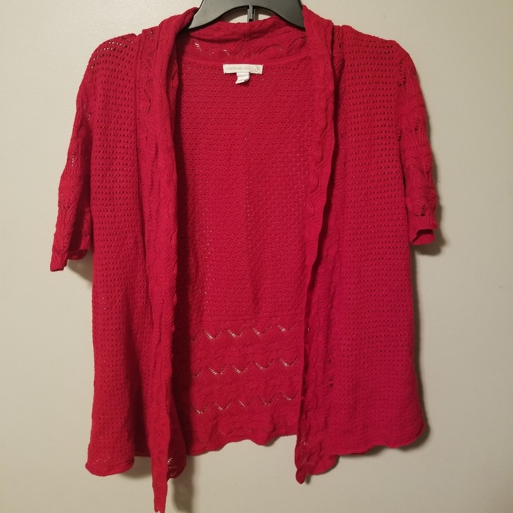 Red Westport short cardigan